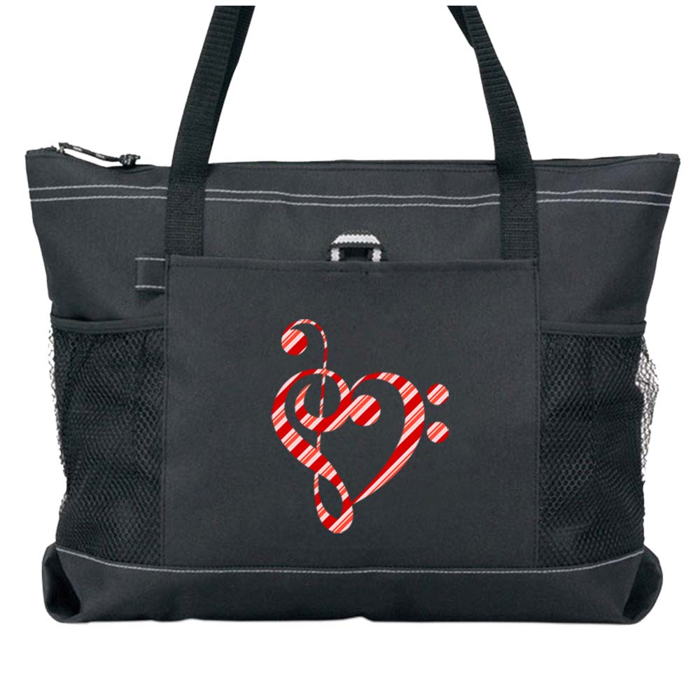 Candy Cane Clef Carry All Totes