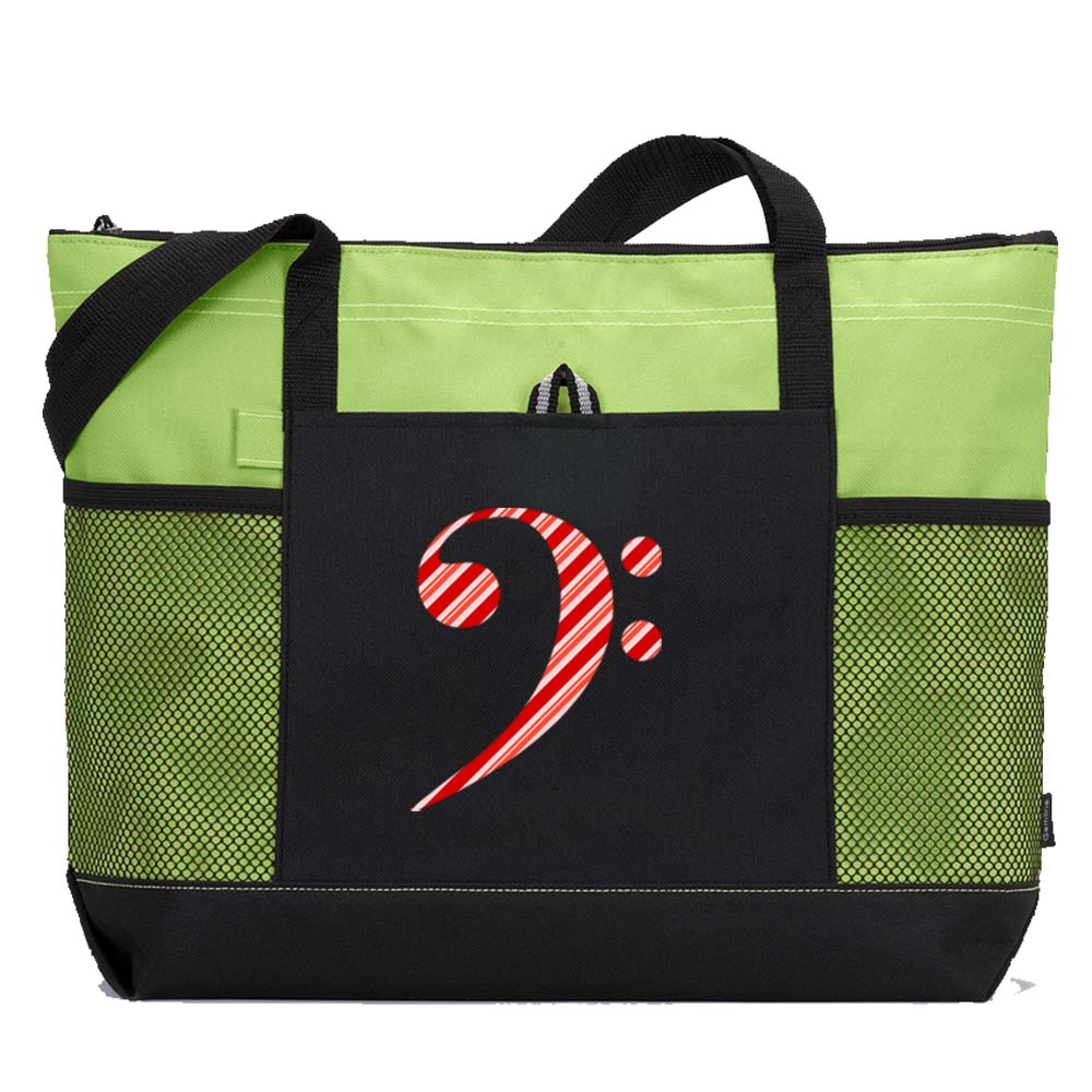 Candy Cane Clef Carry All Totes