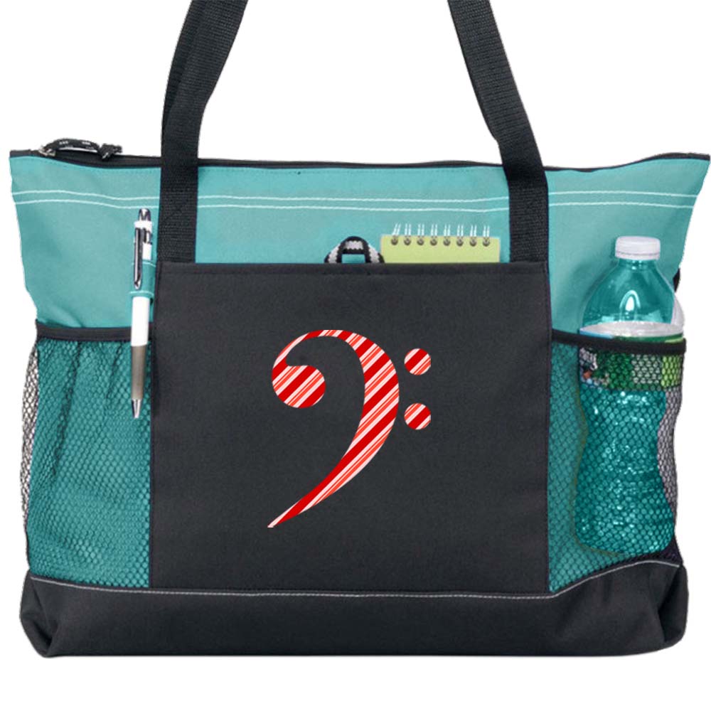 Candy Cane Clef Carry All Totes