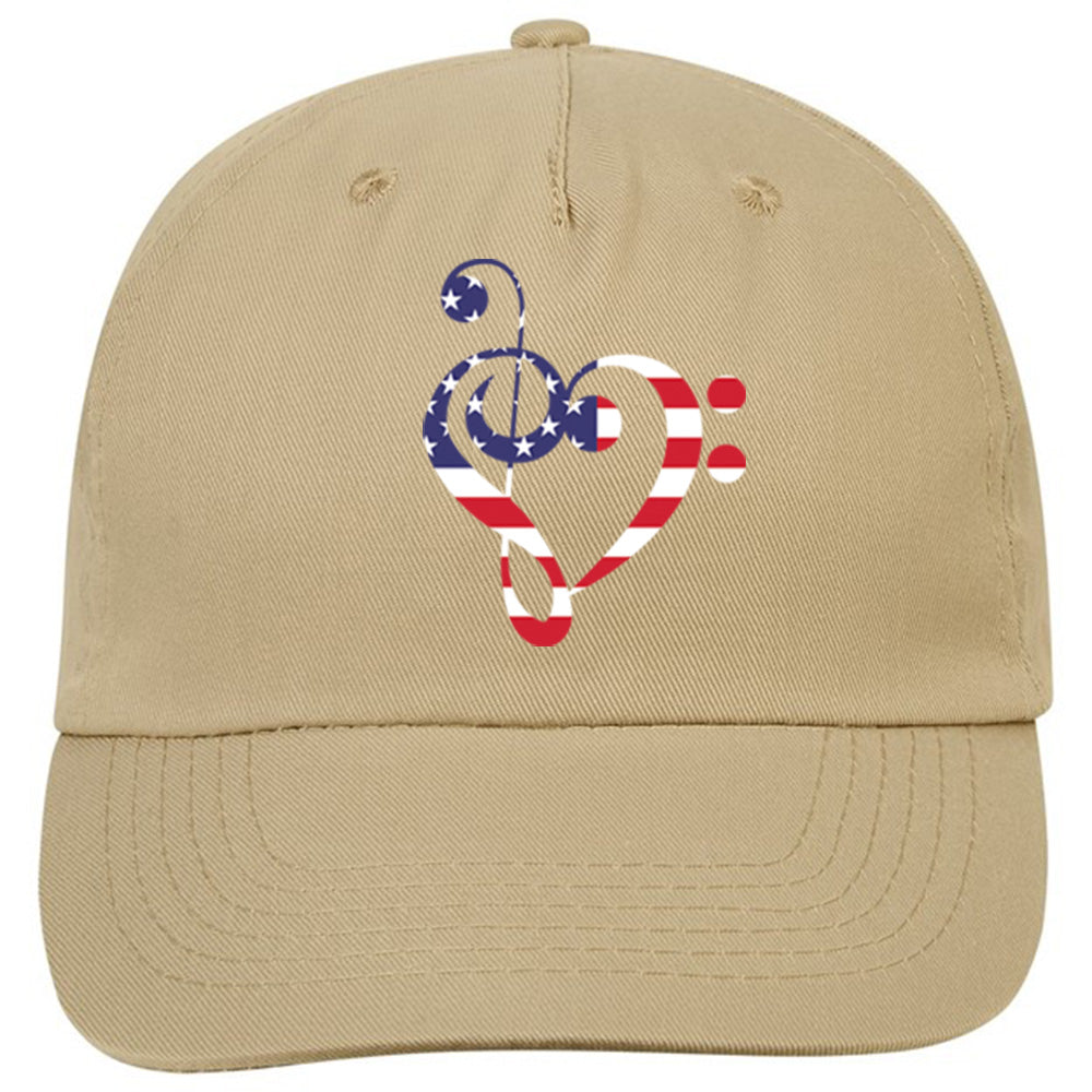 Patriotic American Flag Clef Classic Ball Cap