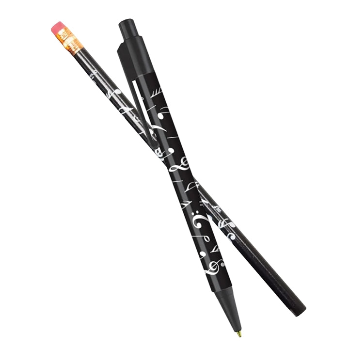 Noteworthy Black and White Pen and Pencil Set