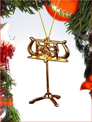 Golden Music Stand Ornament