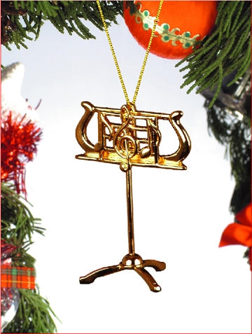 Golden Music Stand Ornament