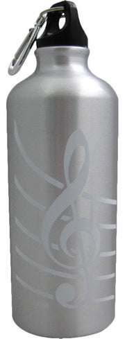 Silver Aluminum G-Clef Water Bottle