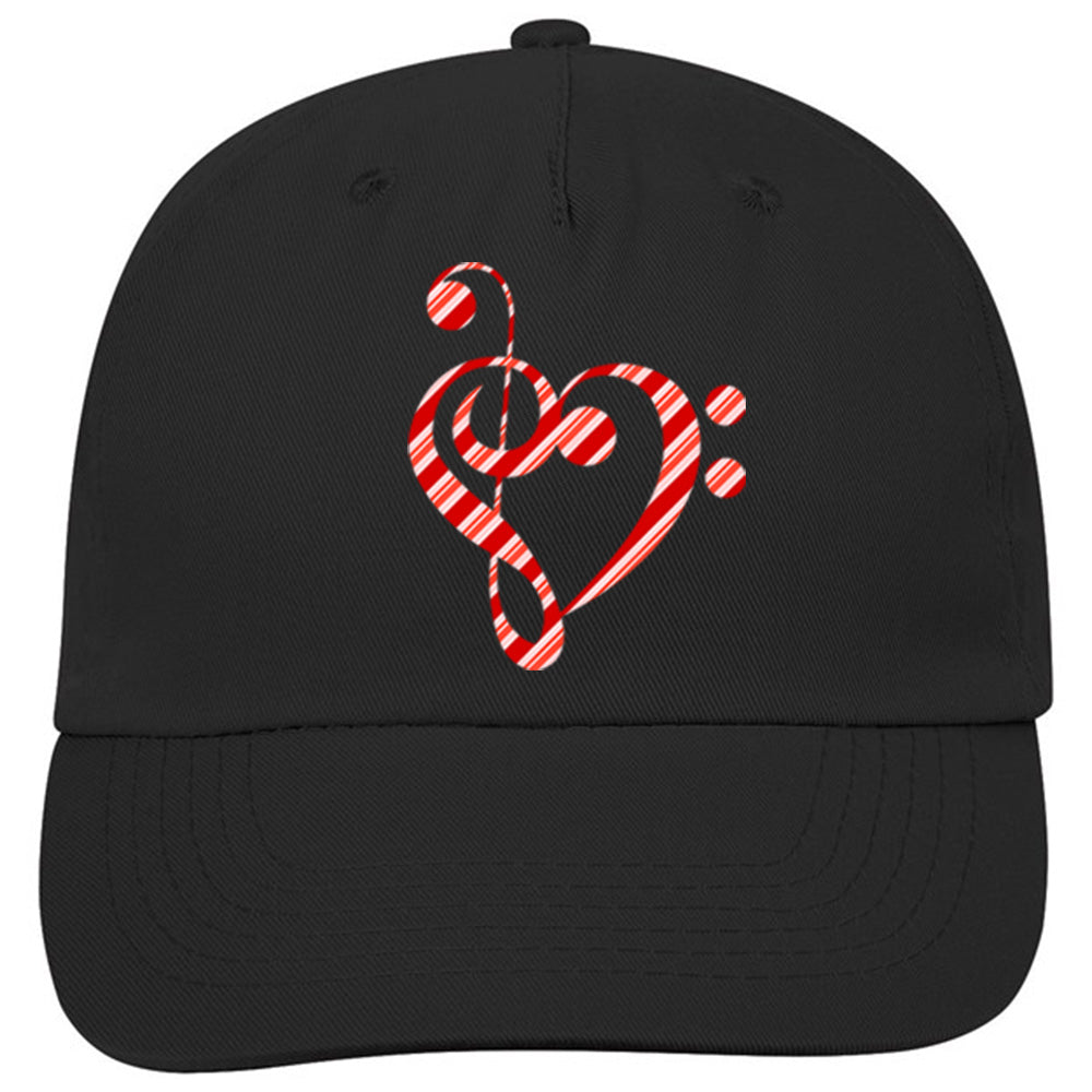 Candy Cane Clef Classic Ball Cap
