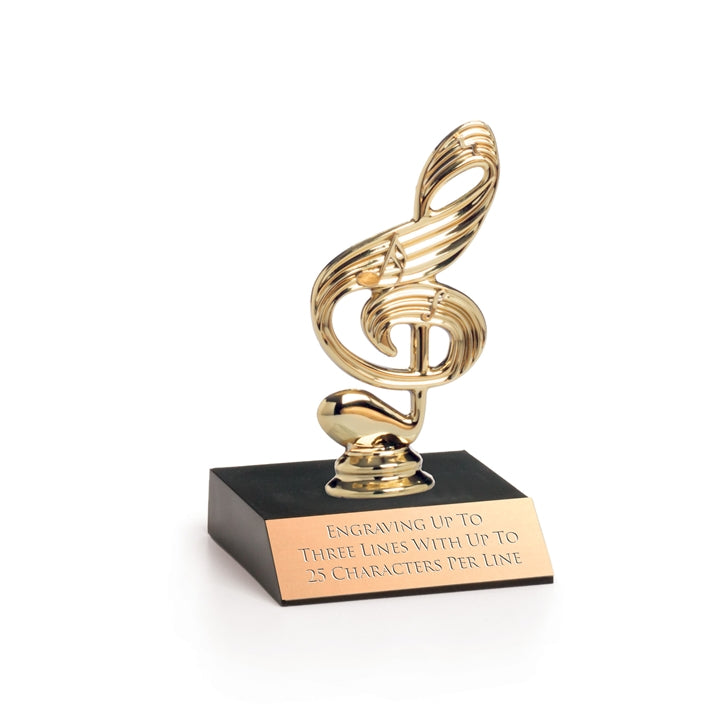 Golden Music Note Treble Clef Trophy