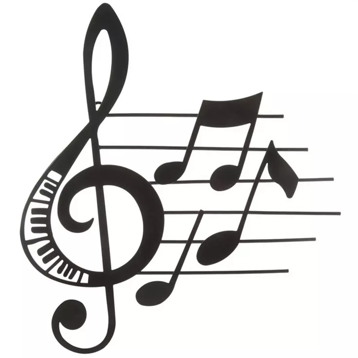 The Music in Me Black Metal Wall Art