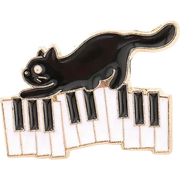 Kitty Cat and Keys Enameled Pin
