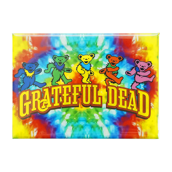 Grateful Dead Bears on Tie Dye Magnet