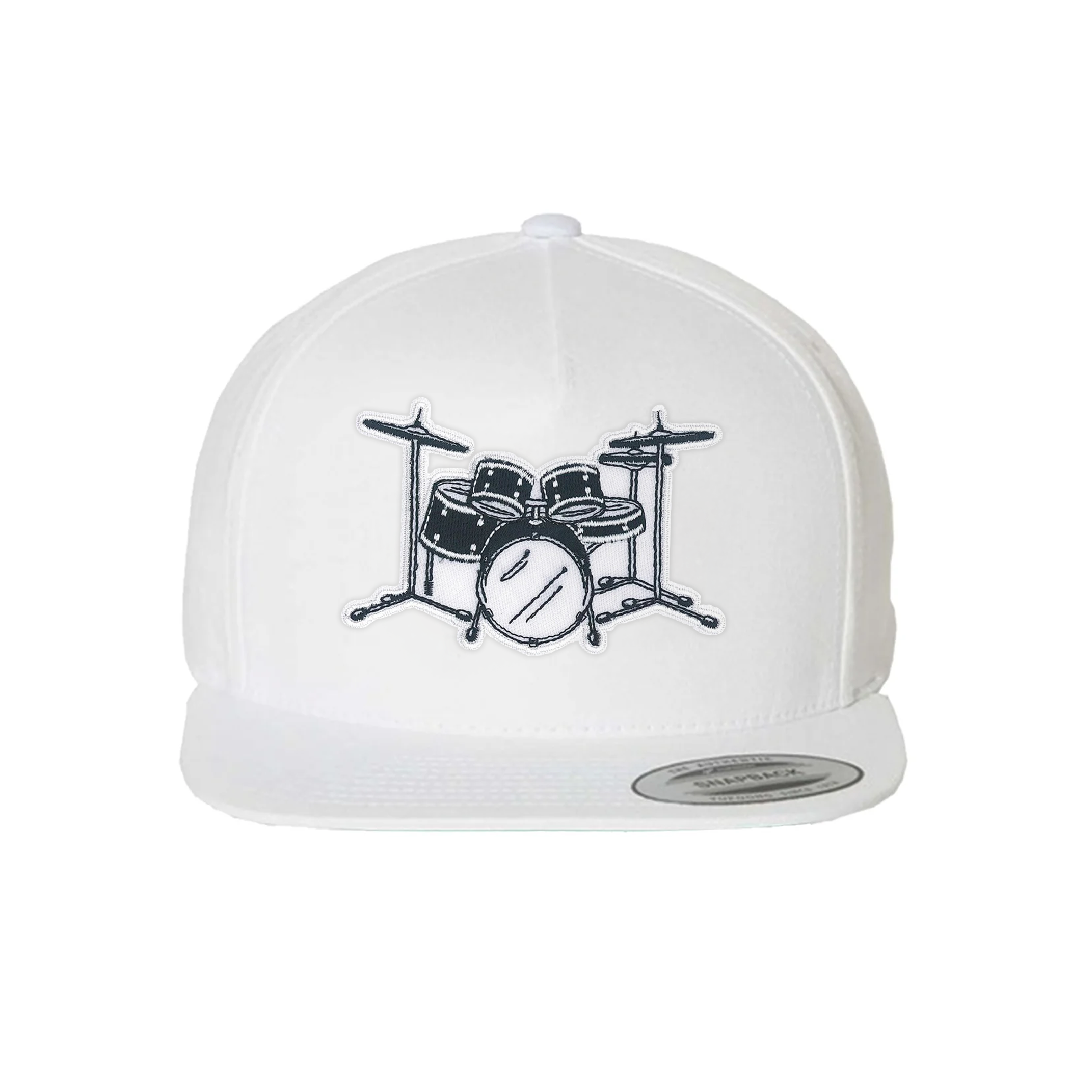 Drum Set Patch Snapback Cap