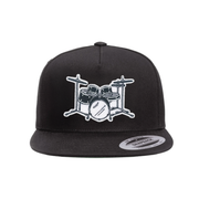Drum Set Patch Snapback Cap