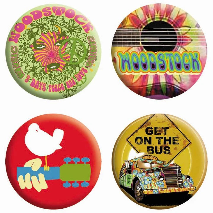 Woodstock Buttons, Set of 4