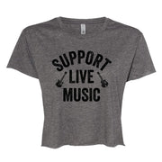 Support Live Music Crop Top