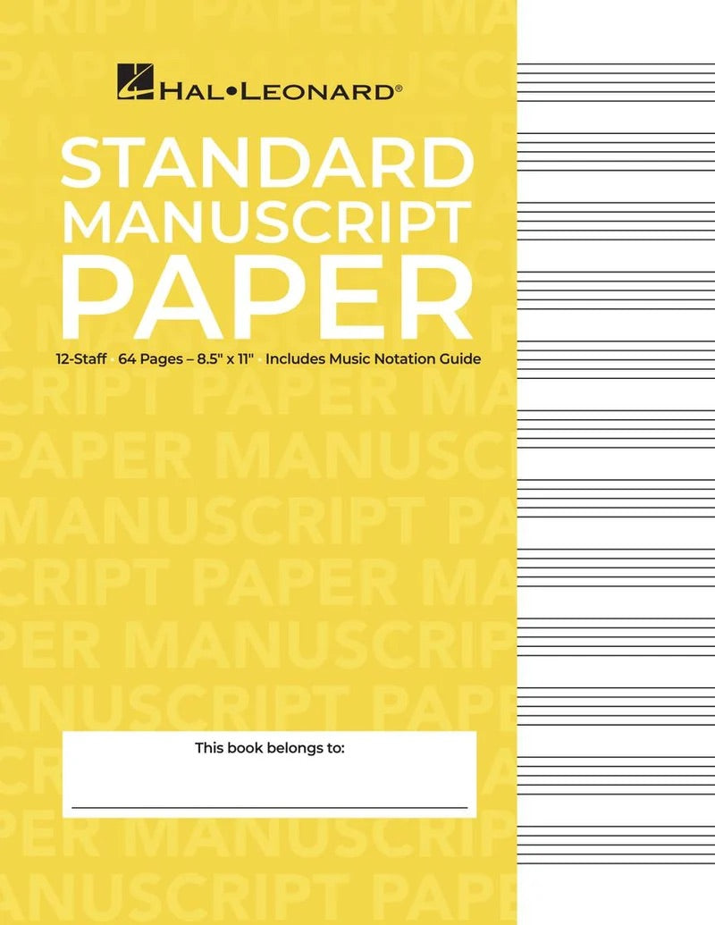 Standard Manuscript Paper (Yellow Cover)