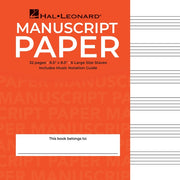 Wide Staff Manuscript Paper (Red Cover)