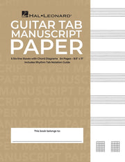 Guitar Tablature Manuscript Paper – Standard