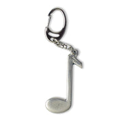 8th (Quaver) Note Pewter Keychain