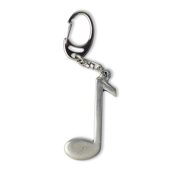 8th (Quaver) Note Pewter Keychain