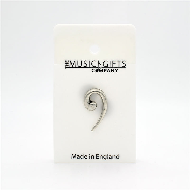 Bass Clef Pewter Pin