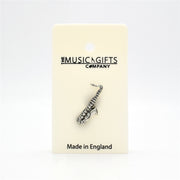 Saxophone Pewter Pin