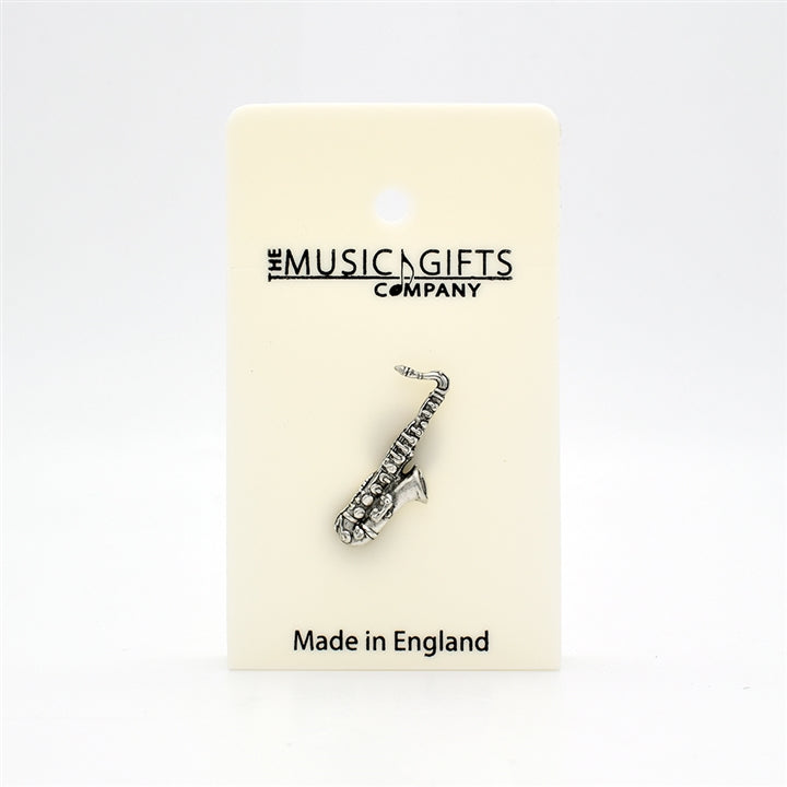 Saxophone Pewter Pin