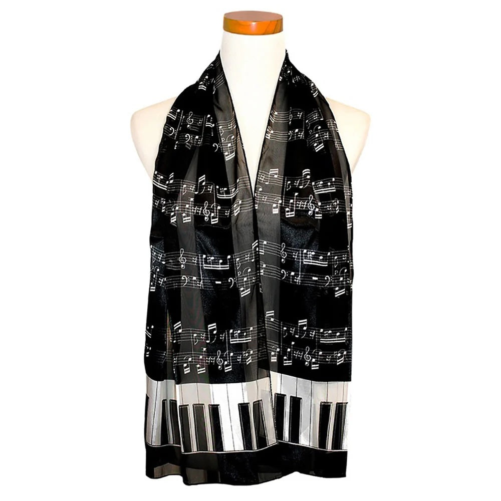 Elegant Nights with Piano Satin Scarf