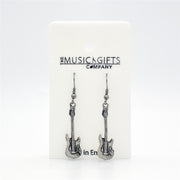 Electric Guitar Pewter Earrings