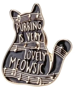 Beautiful Meowsic to My Ears Lapel Pin