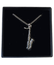 Saxophone Pewter Necklace