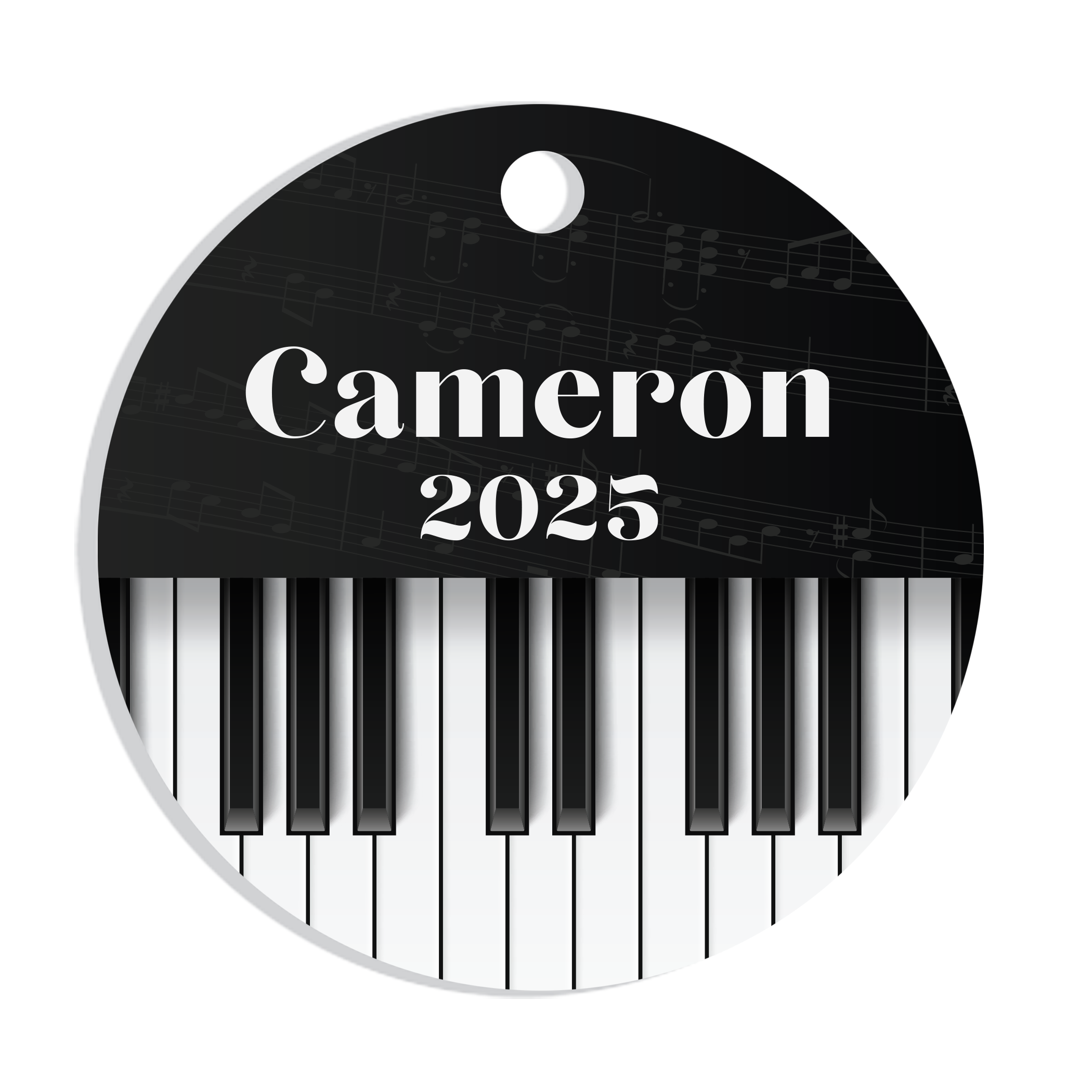 Personalized Piano Keys Ornament