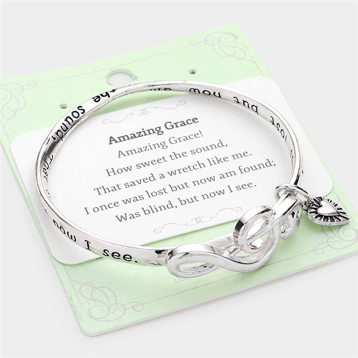 Amazing Grace Treble Clef Bracelet with Charm