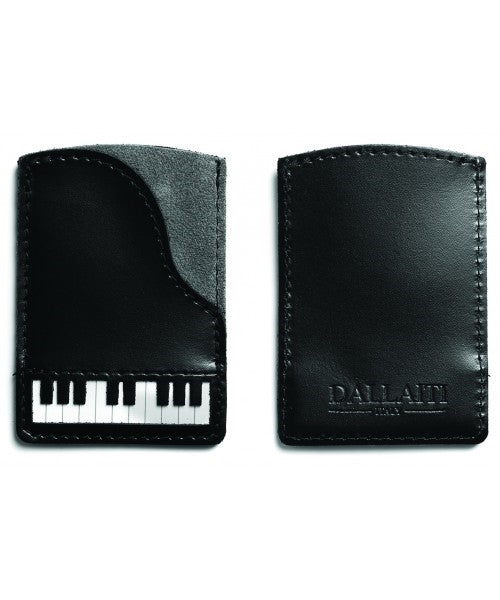 Piano Leather and Suede Credit Card Case
