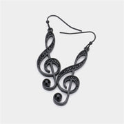 Little Black Dress G-Clef Earrings