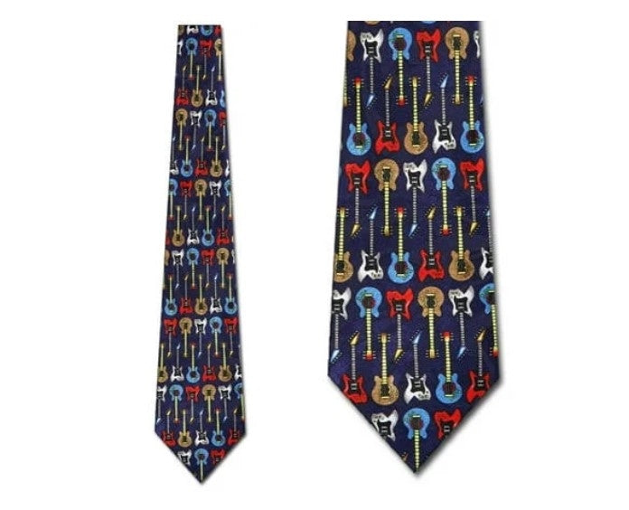 Handmade Tie - Navy Guitars