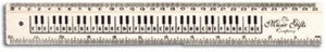 White Keyboard Ruler