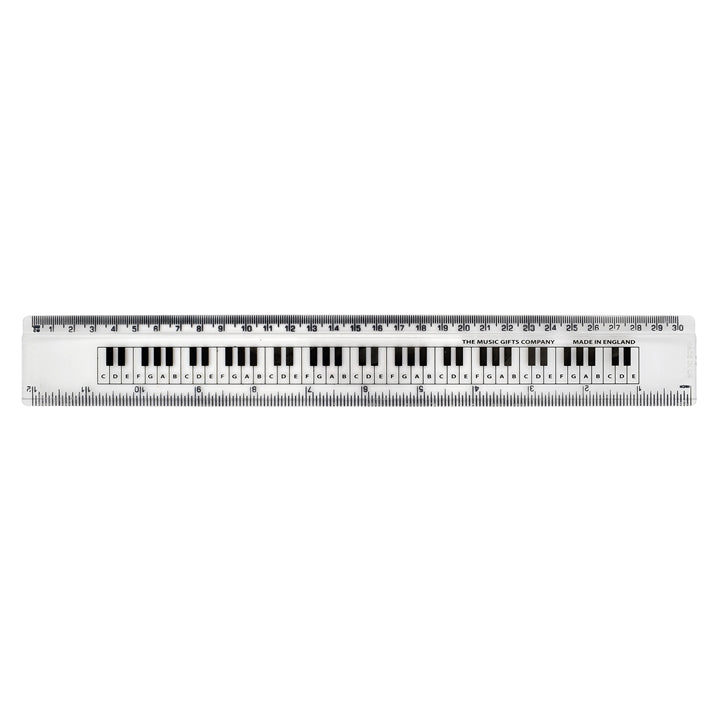 Clear and Black Keyboard 12in Ruler