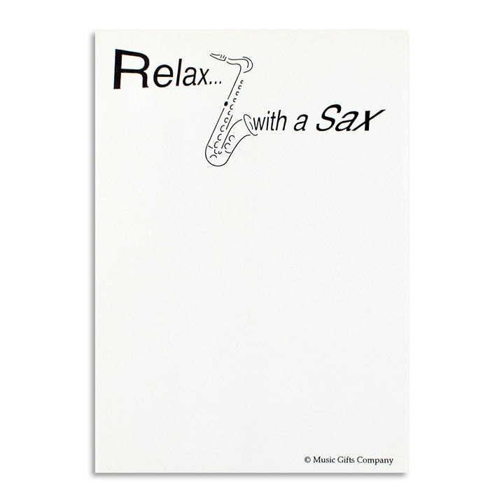 Relax with a Sax Note Pad (Individual) at The Music Stand