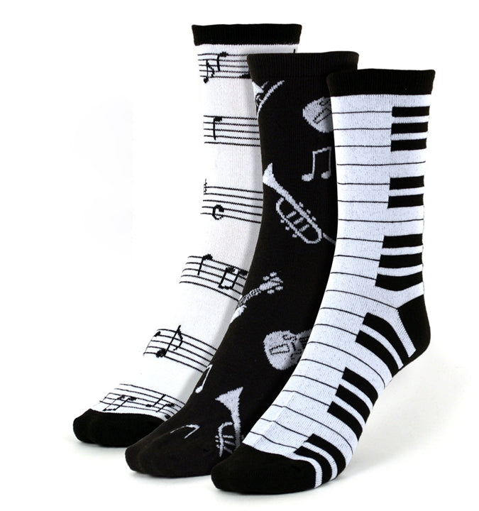 Musical Trio of Socks, Set of 3 Pairs