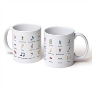 Colorful Music Symbols Reference Mug