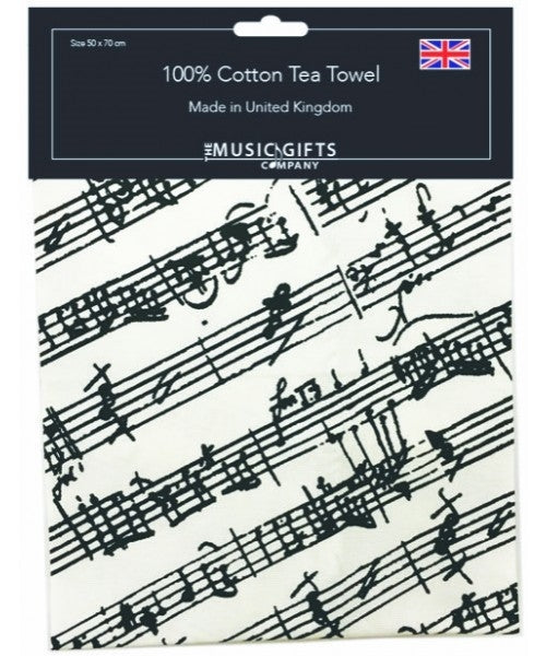 Tea Towel-Manuscript White