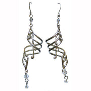 Swirling Music Staff with Elegant Note Earrings