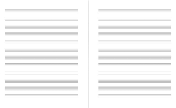 Blank Sheet Music Paper/ Notebook/ Composition 32