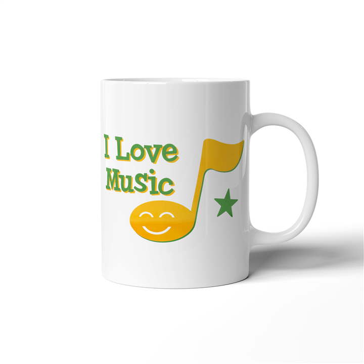 Music Notes Tall Latte Mug @ The Music Stand