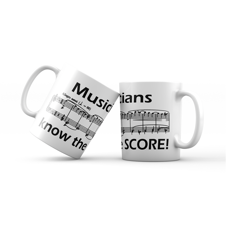 Music Notes Tall Latte Mug @ The Music Stand