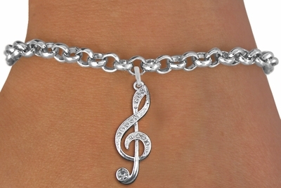 Chain Of Treble Clefs Bracelet at The Music Stand